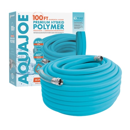 Aqua Joe Hybrid Polymer FLEX Kink Free Hose 5/8 In 100 Ft. AJPGH100-DWS